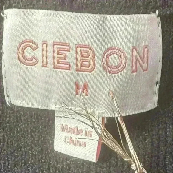 Ciebon V-Neck Black Cardigan Sweater With Rhinestone Buttons Medium New With Tag - Picture 6 of 7